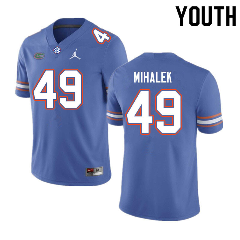 Youth #49 Adam Mihalek Florida Gators College Football Jerseys Sale-Royal - Click Image to Close